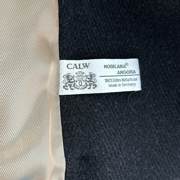 Vintage Yell Black Wool Blend Maxi Overcoat with Wide Collar - Picture 5 of 11